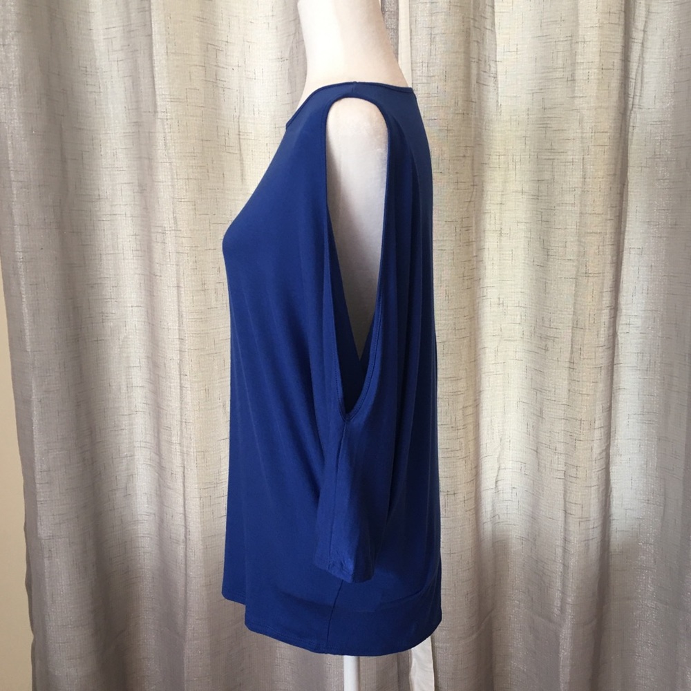 Emerald Solid Jersey Cold Shoulder Tunic Top~New! - image 5